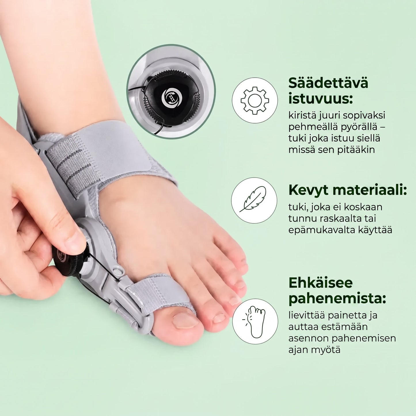 VarvasOikaisu™ – Hellävarainen korjaus ja kivunlievitys hallux valgukseen